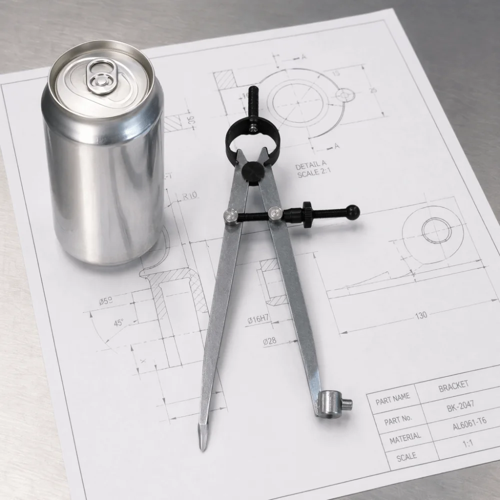 Carbon Steel Spring Divider Pencil Holder Spring Loaded Legs Scribing Tool Accuracy Measuring Multipurpose Design