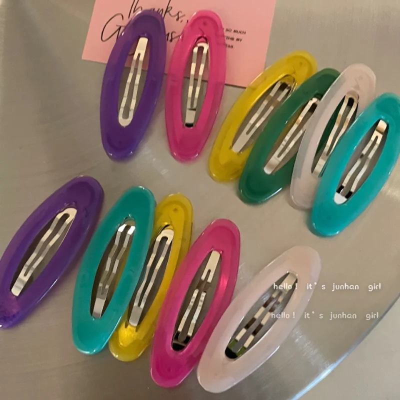 Candy Color Sugar Fruit Flavor Girls' Hairpin Sweet Cool Hot Girl Oval Side Bangs Broken Hair Accessories