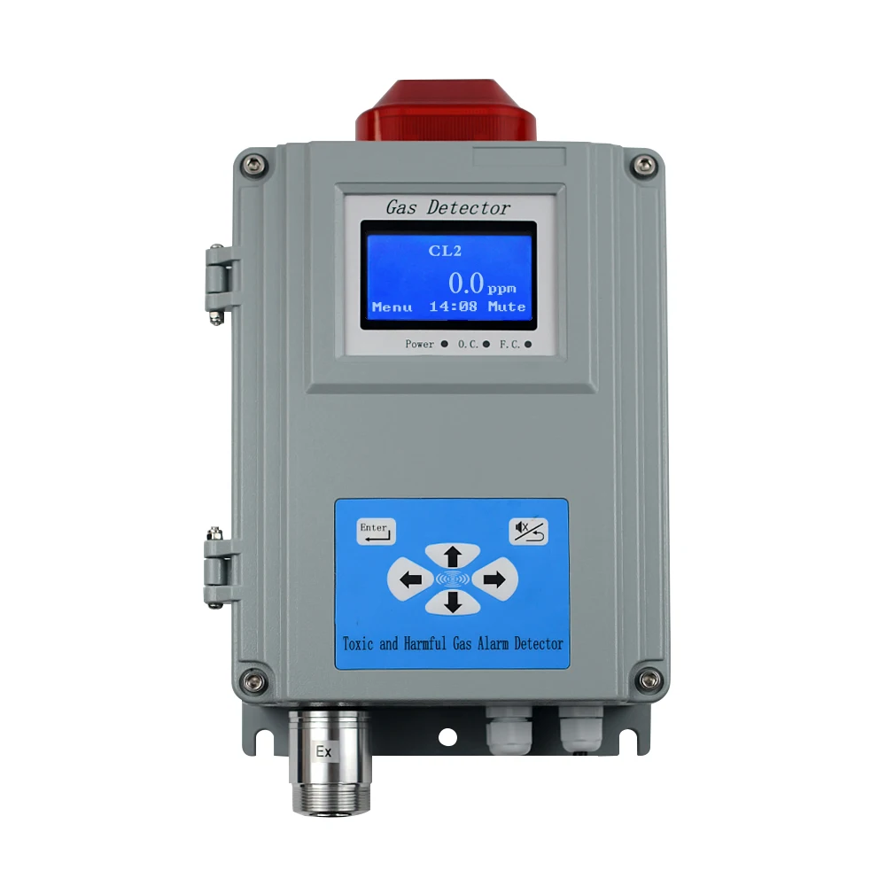 Wall mount CL2 gas detector with relay Chlorine gas detector