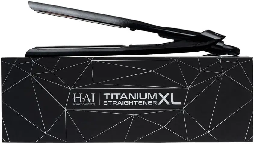 Professional Extra-Long Titanium Flat Iron and Hair Straightener with Ionic Generator for Faster Styling