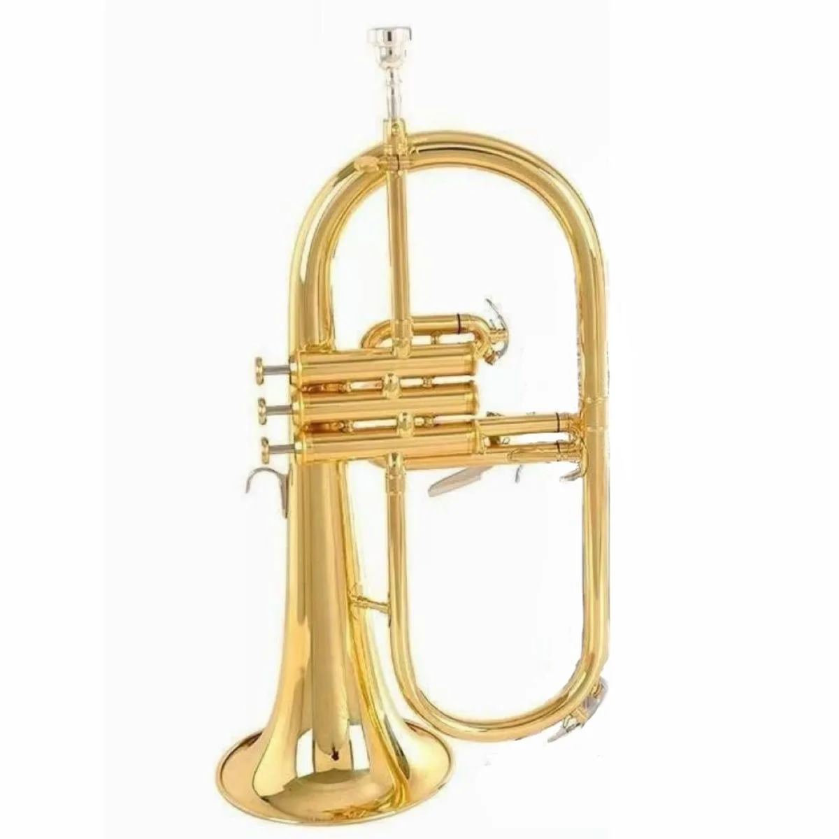 American Baharoona brass instrument, B-flat, BB trumpet case with complete mouthpiece accessories
