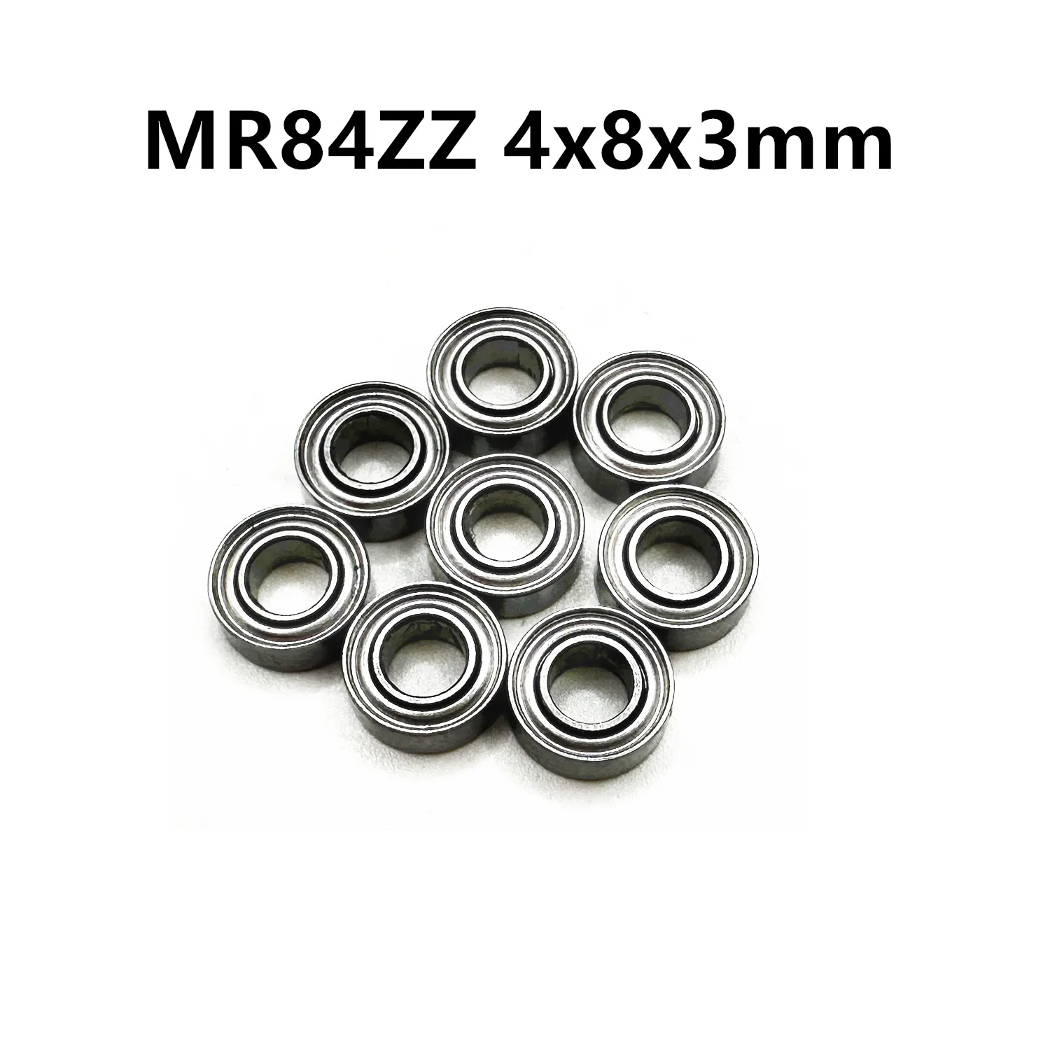 10Pcs MR84ZZ 4x8x3mm Deep Groove Ball Bearing Miniature Bearing High Quality Advanced Drone Aircraft Model UAV MR84Z MR84