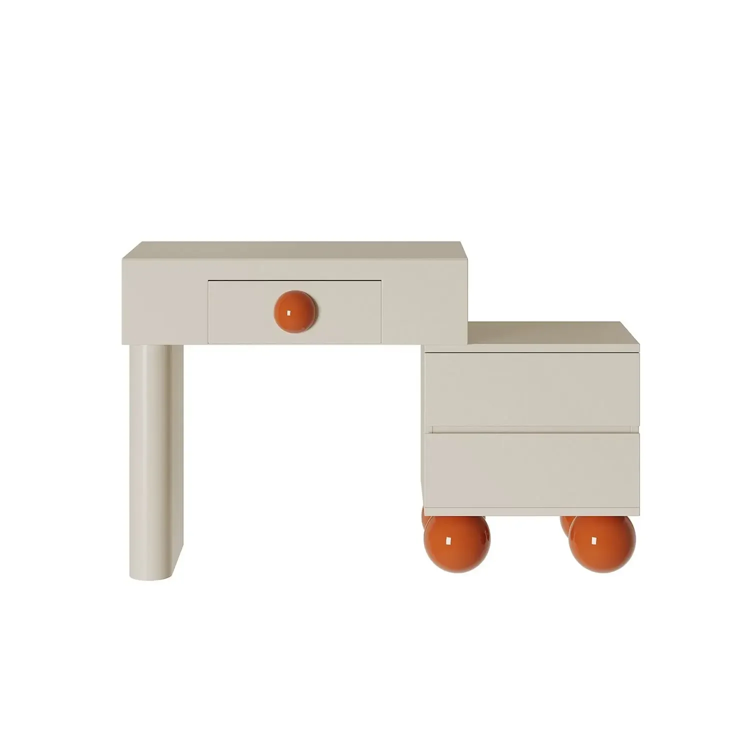 

FG28Cream White Dresser Modern Simple Bedroom Paint Makeup Table Storage Storage