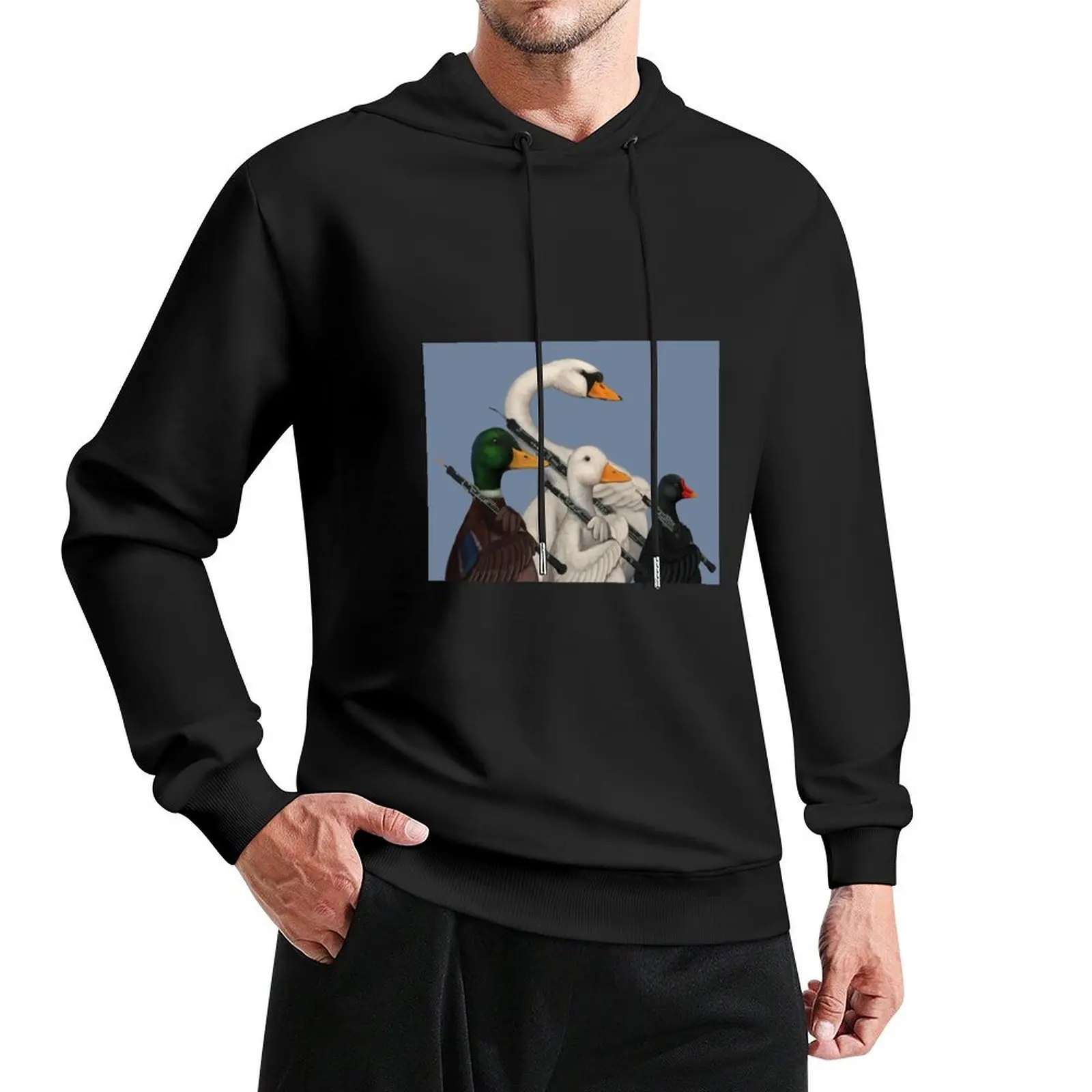 

Musical Duck, Goose, Moorhen & Swan Pullover Hoodie men's autumn clothes hooded shirt tracksuits