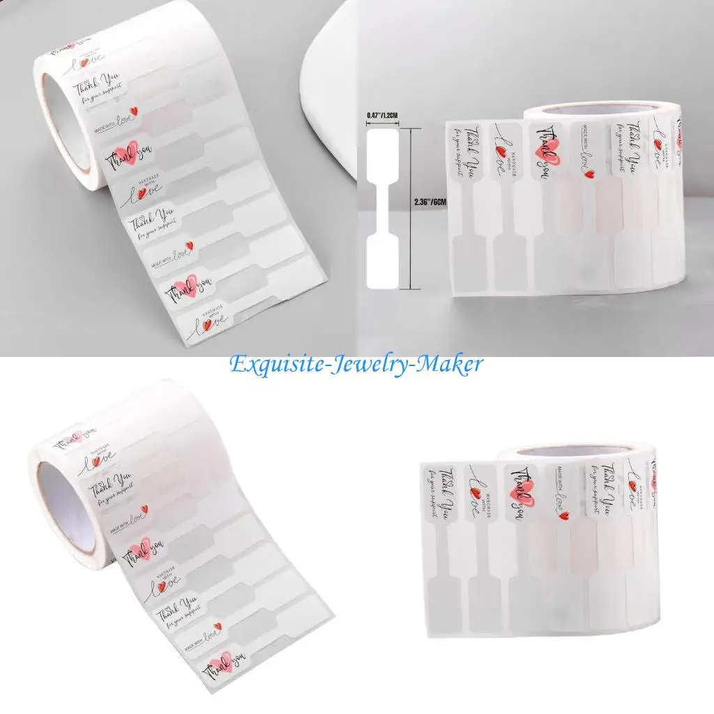 

24TF 500pcs Jewelry Stickerbel Labels Идеально для ожерелий серьги и идентификации