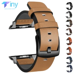 Leather Strap for Apple Watch Ultra 2 Band 49mm 9 8 7 45mm 41mm High Quality Strap for IWatch Series 6 SE 5 4 44mm 40mm 42 38mm