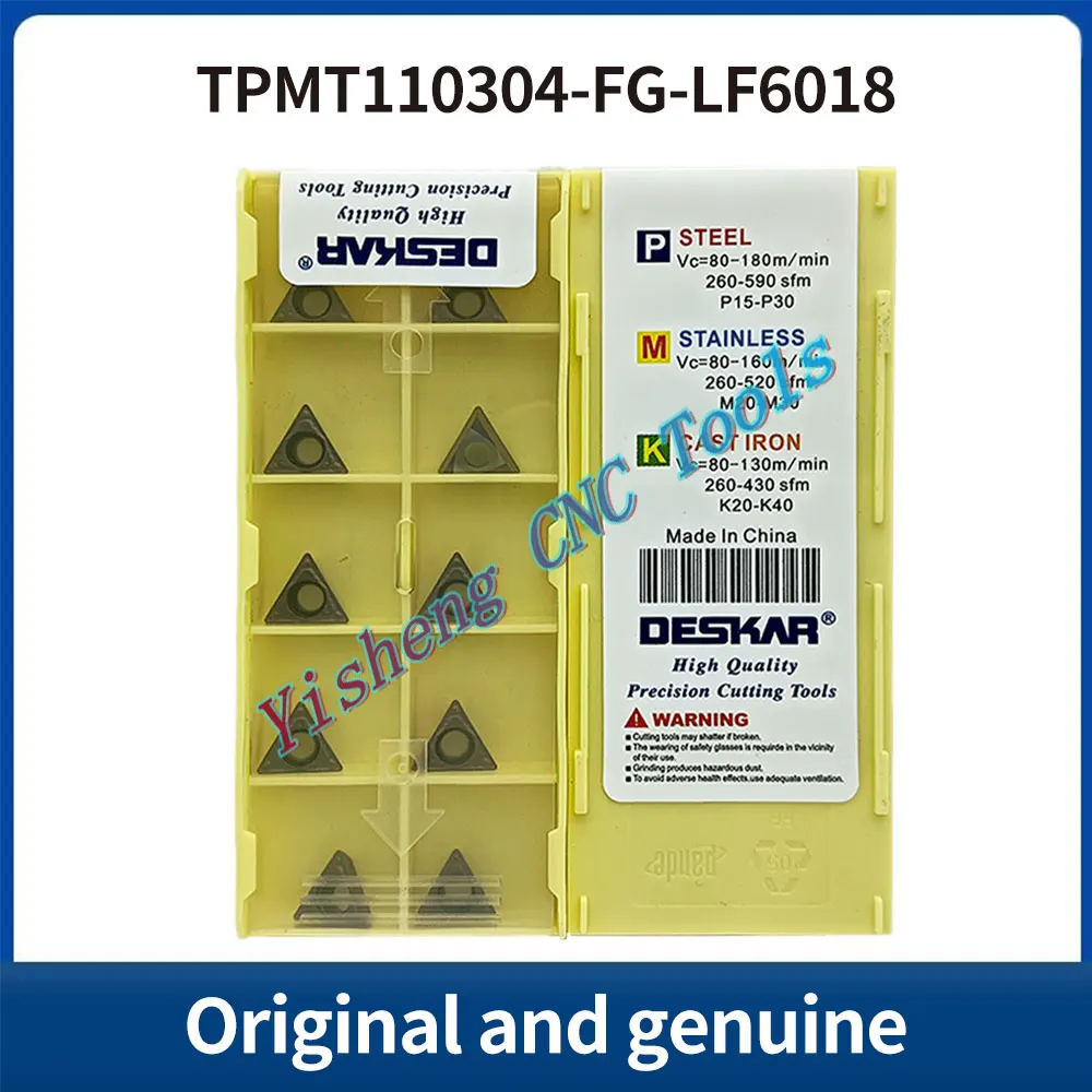 

DESKAR 100% Original TPMH090204-MV TPMT080204N-SU TPMT110304-FG LF9018 LF6018 indexable threading carbide insert