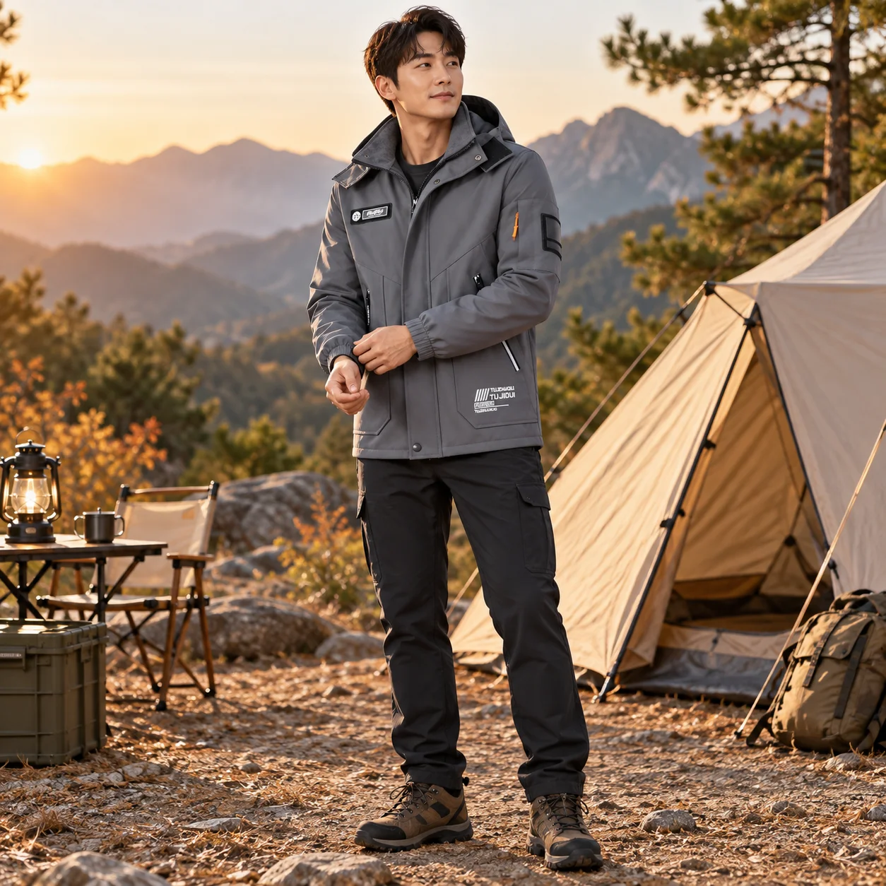 Men's Three-in-One Fleece Lined Jacket Thickened Outdoor Casual Wear Windproof Waterproof Warm Cold Proof Work Uniform