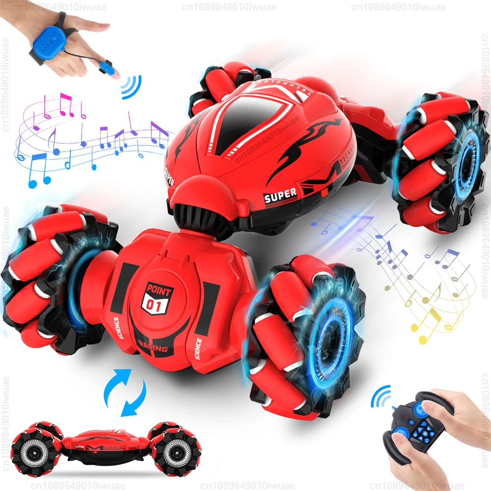 4WD RC Drift Car Off Road 2.4G Radio Remote Control Light Stunt Car 360° ° Obrotowy samochód wspinaczkowy Zabawka na świąteczny prezent dla dzieci