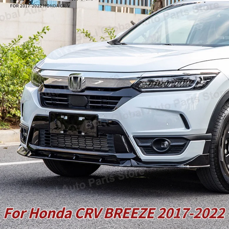 Suitable For Honda's 17-22 CRV BREEZE Modified Grille Trim Front Shovel Front Lip And Front Face Black Decorative Accessories