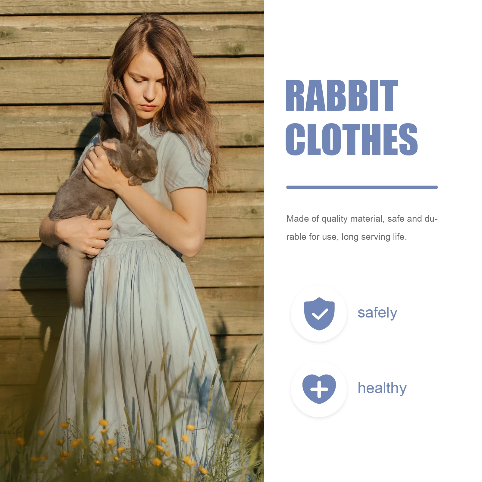 

2 Sets Rabbit Chest Strap Floral Bunny Harness Clothes Vest Style Leash Chain Costumes Decoration Quality Material Safe Durable