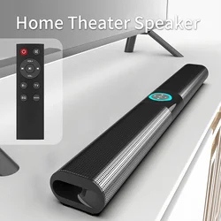 BS-20 Soundbar Wireless Card Bluetooth Speaker Home Theater Surround Sound Bar Speaker with RGB Colorful Light Sound Column