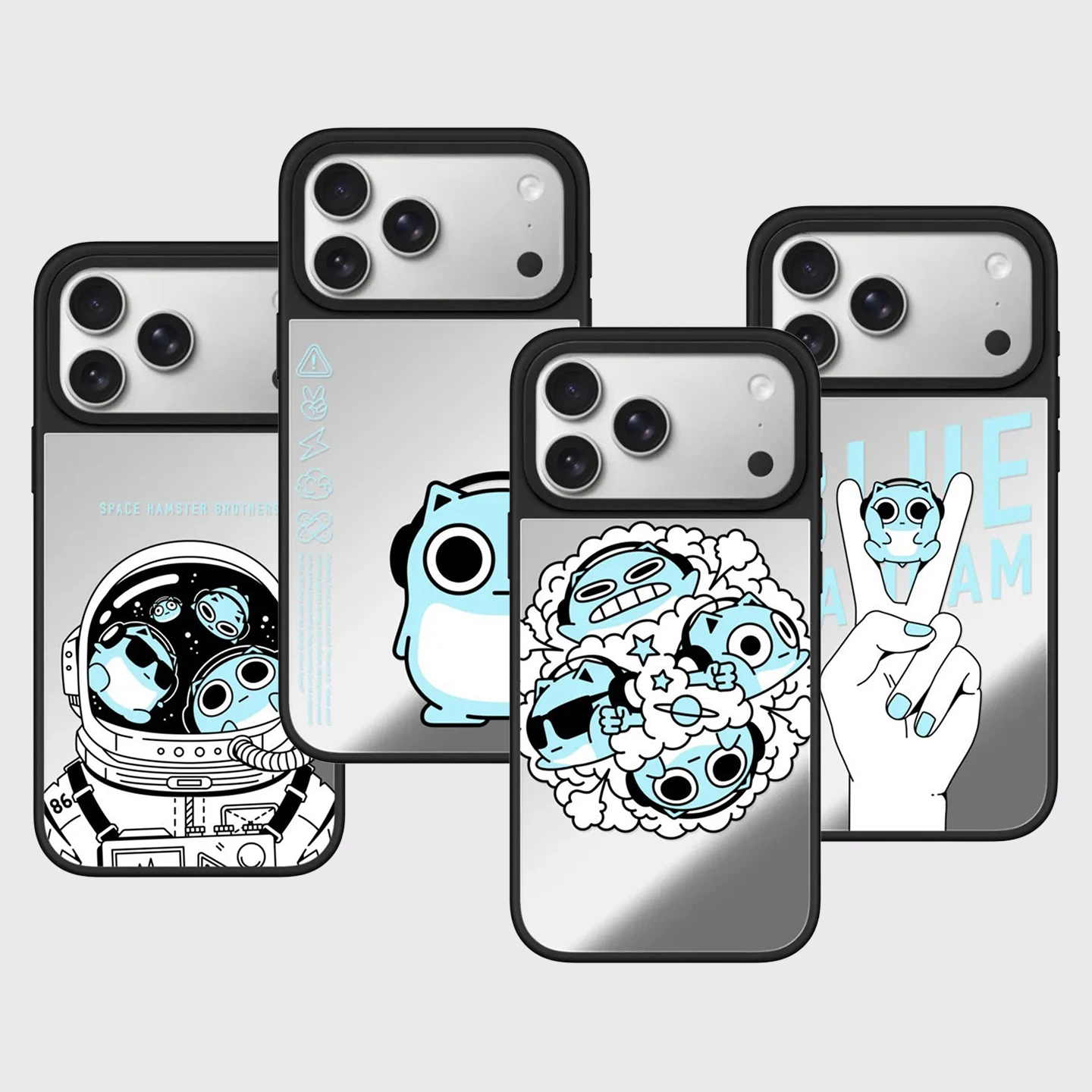 

Cartoon Spacesuit Mirror Surface Magnetic Phone Case Cover for IPhone 12 13 14 15 16 17 Pro Max Case for IPhone 17 Air