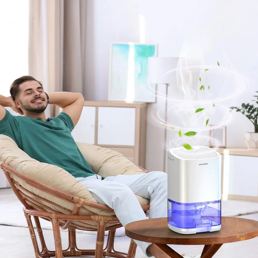 Portable Electric Dehumidifier For Home Closet Bathroom Air Dryer Moisture Remover Small Quiet Humidity Control Unit