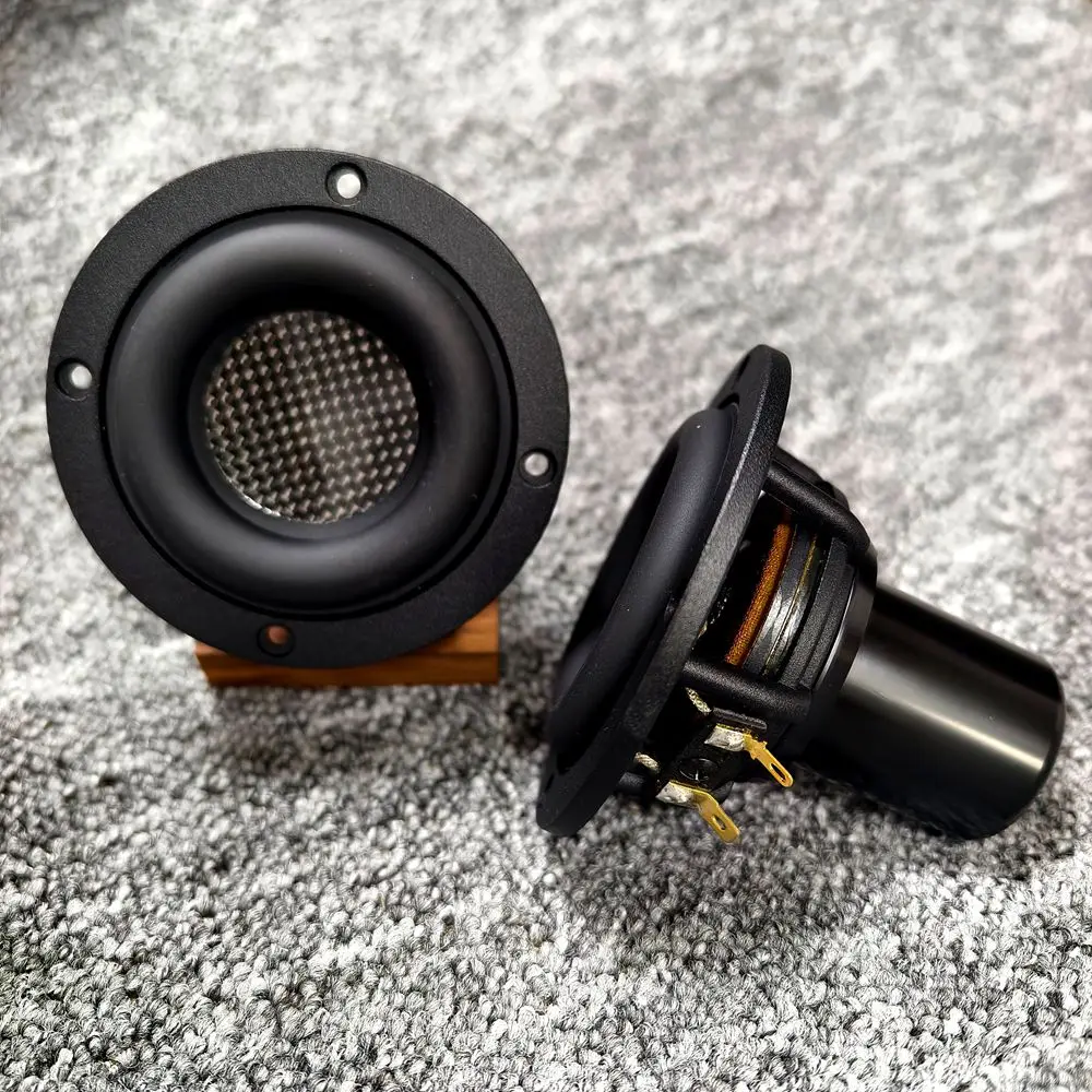 

3.5 Inch Long Throw Mid Bass Heavy Bass Mini Speaker Unit Carbon Fiber Cone Thick Surround Dual Spider Design, DIY Audio Sound