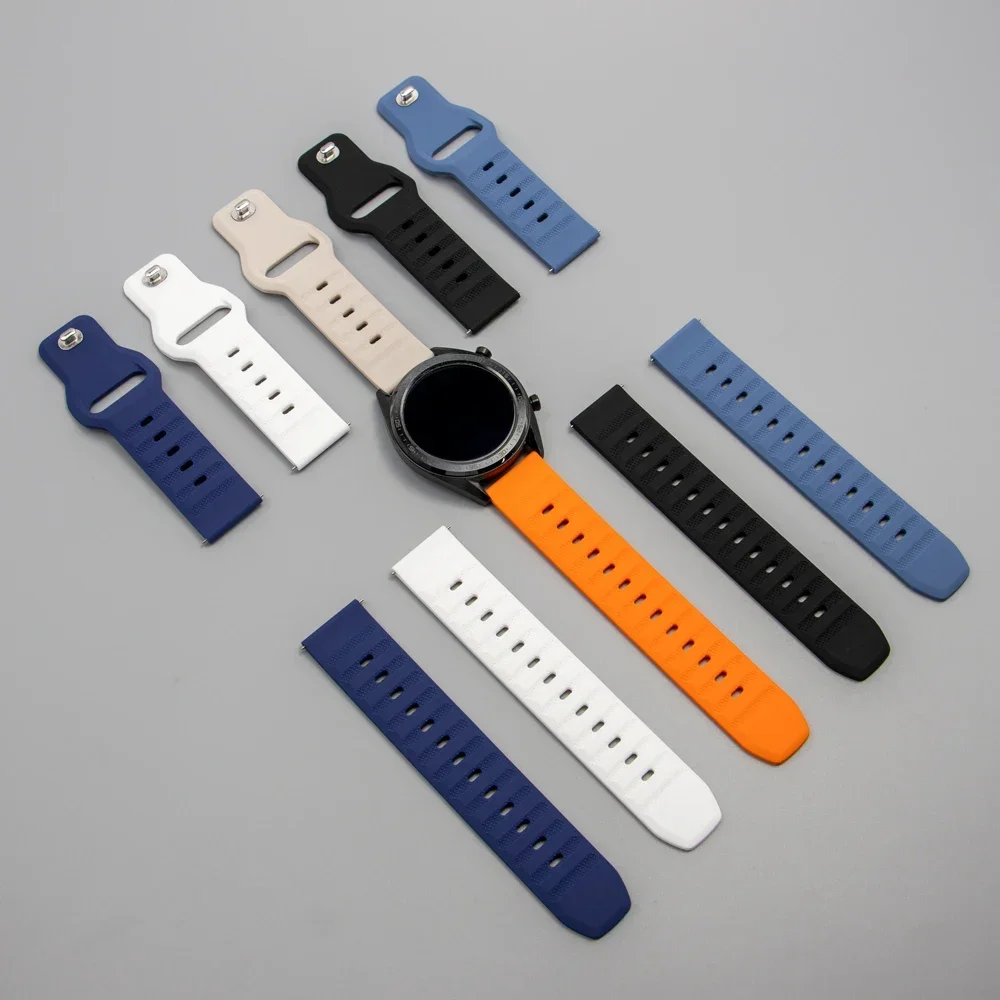 20mm 22mm Watch Silicone Strap For Huawei Watch 4/3/GT3/2 Pro Amazfit GTR 4/GTS 4 47 42mm Samsung Galaxy Watch 3 4/5/6 Watchband