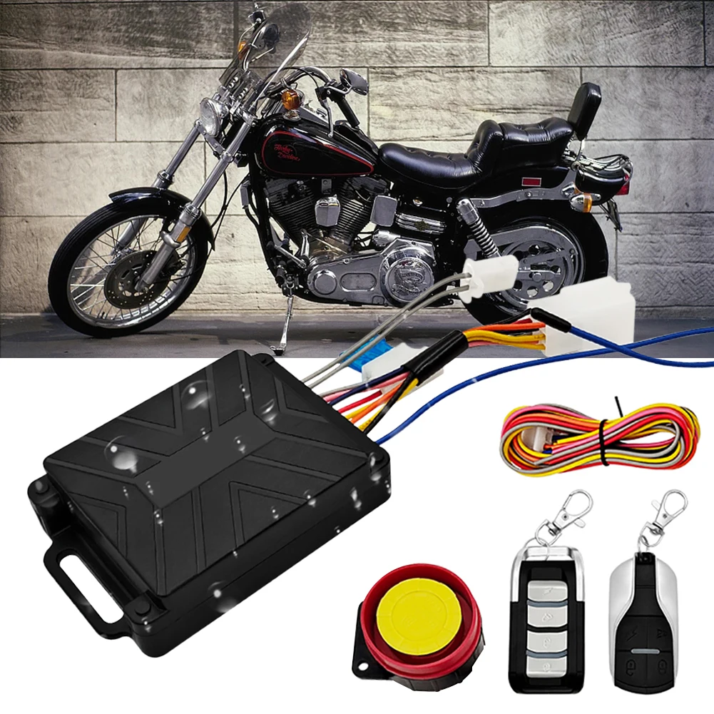

Motorcycle Alarm System 12V 125dB Anti-Theft One Way Alarm System with Remote Engine Start for Motorcycle Scooter with 2 Remotes
