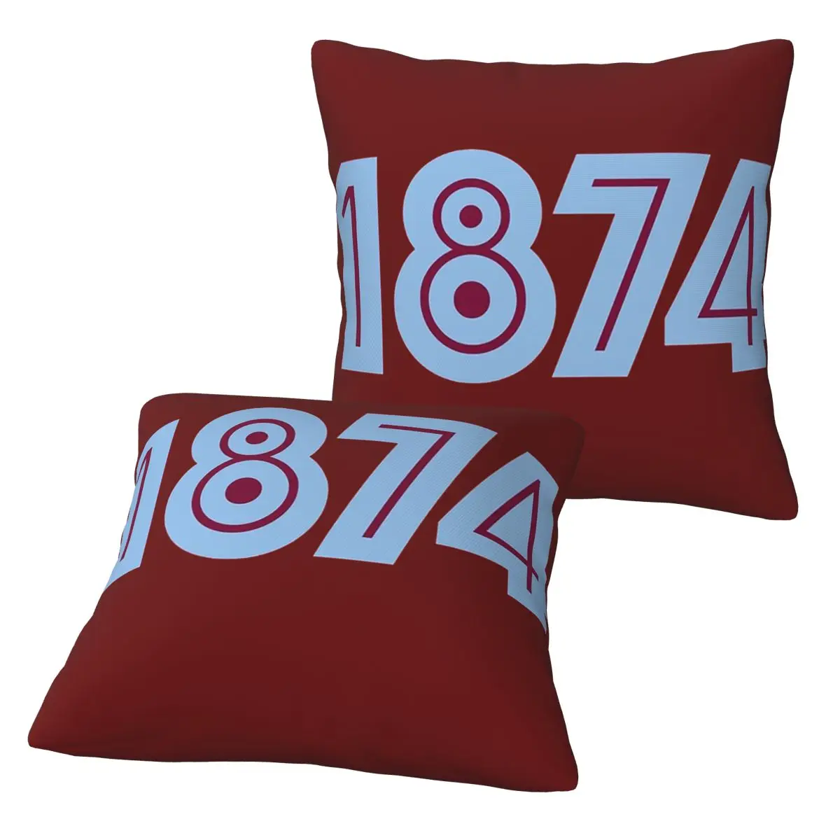 Aston Villa 1874 2 pcs Square Pillowcase Pillow Cover Cushion Decor Comfort Throw Pillow for Home Sofa