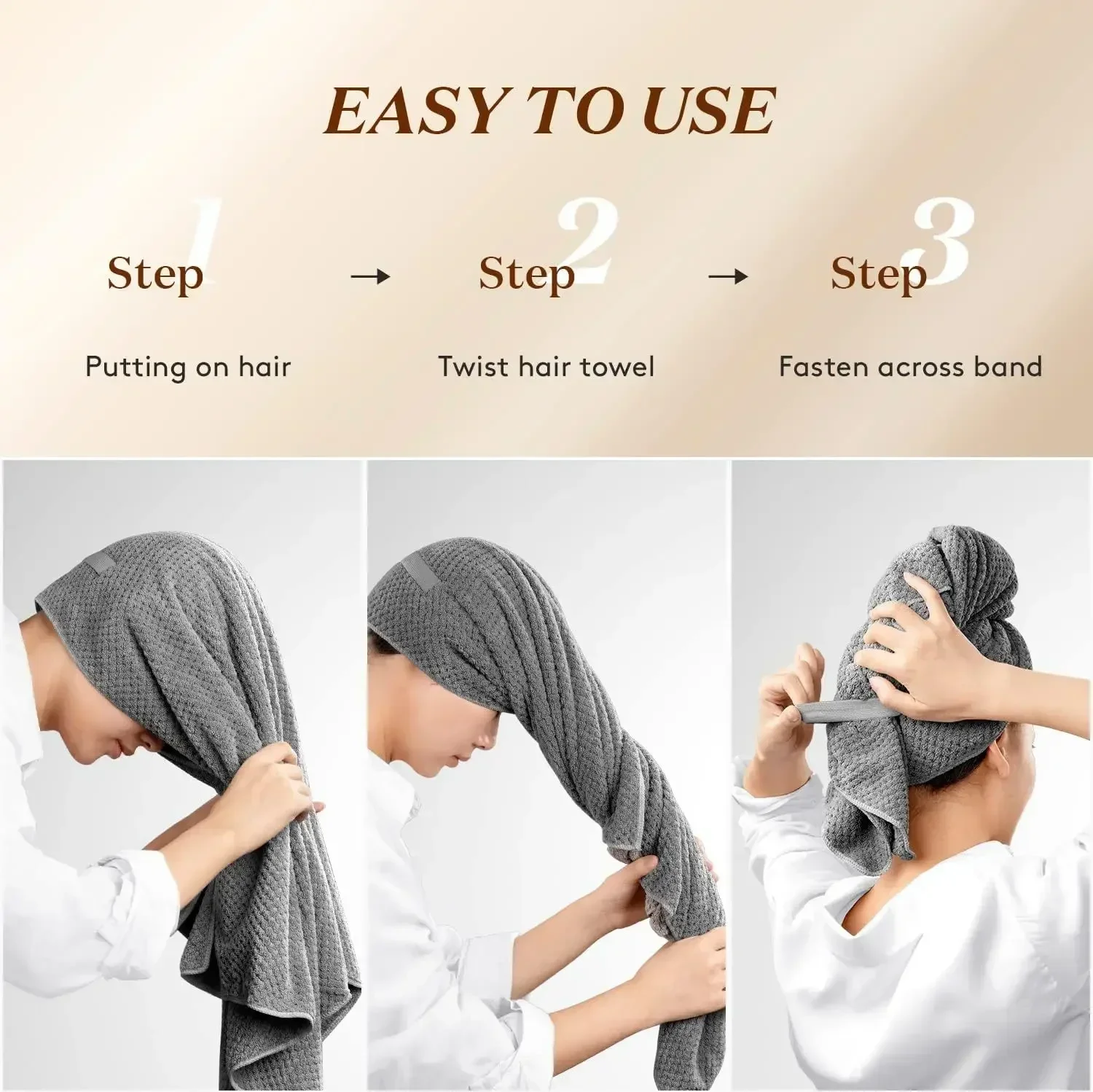 Microfiber Towel  Garden Suitable  Hair Hat Highly Absorbent Drying Pad Microfiber Elastic Bandana Cute Large Tissue