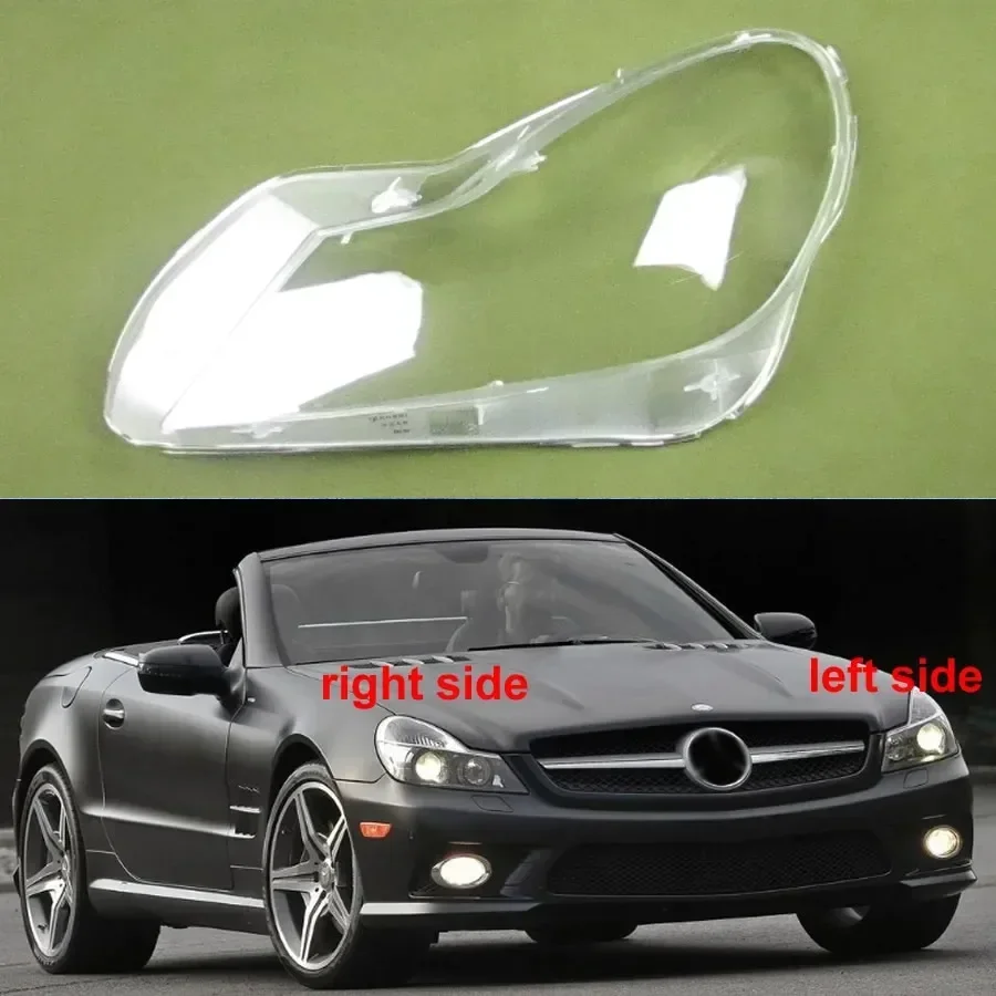 For Benz SL-Class SL300 SL350 SL500 2008-2012 Headlight Cover Shade Headlamp Shell Transparent Lampshade Case Lens Plexiglass