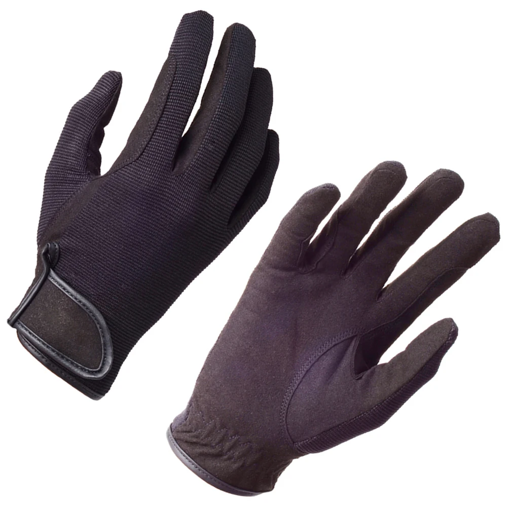 زوج واحد من قفازات ركوب الخيل للجنسين لتدريب الفروسية متينة ومريحة وخياطة للمعصم وقهوة قابلة للتعديل M #4