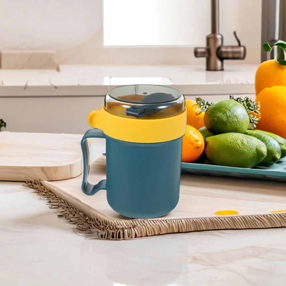 

2Pcs Breakfast Soup Cup Microwave Safe Japanese Style Soup Mug with Lid Spoon Portable Cereal Bowl for Office Students Snack