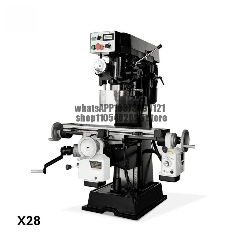 X28 Mini Cannon Tower Vertical Milling Machine Drilling Machine Continuously Variable Speed Automatic Tool Milling Machine