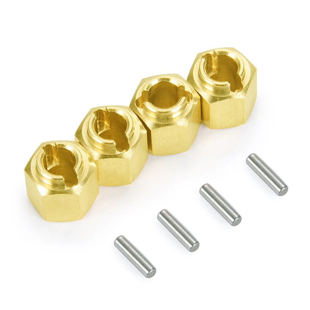 YEAHRUN Brass Wheel Hex Hub Extenders Adapter 4/5/6/7mm for 1/18 RC Crawler Car TRX4M Bronco Defender Upgrade Parts