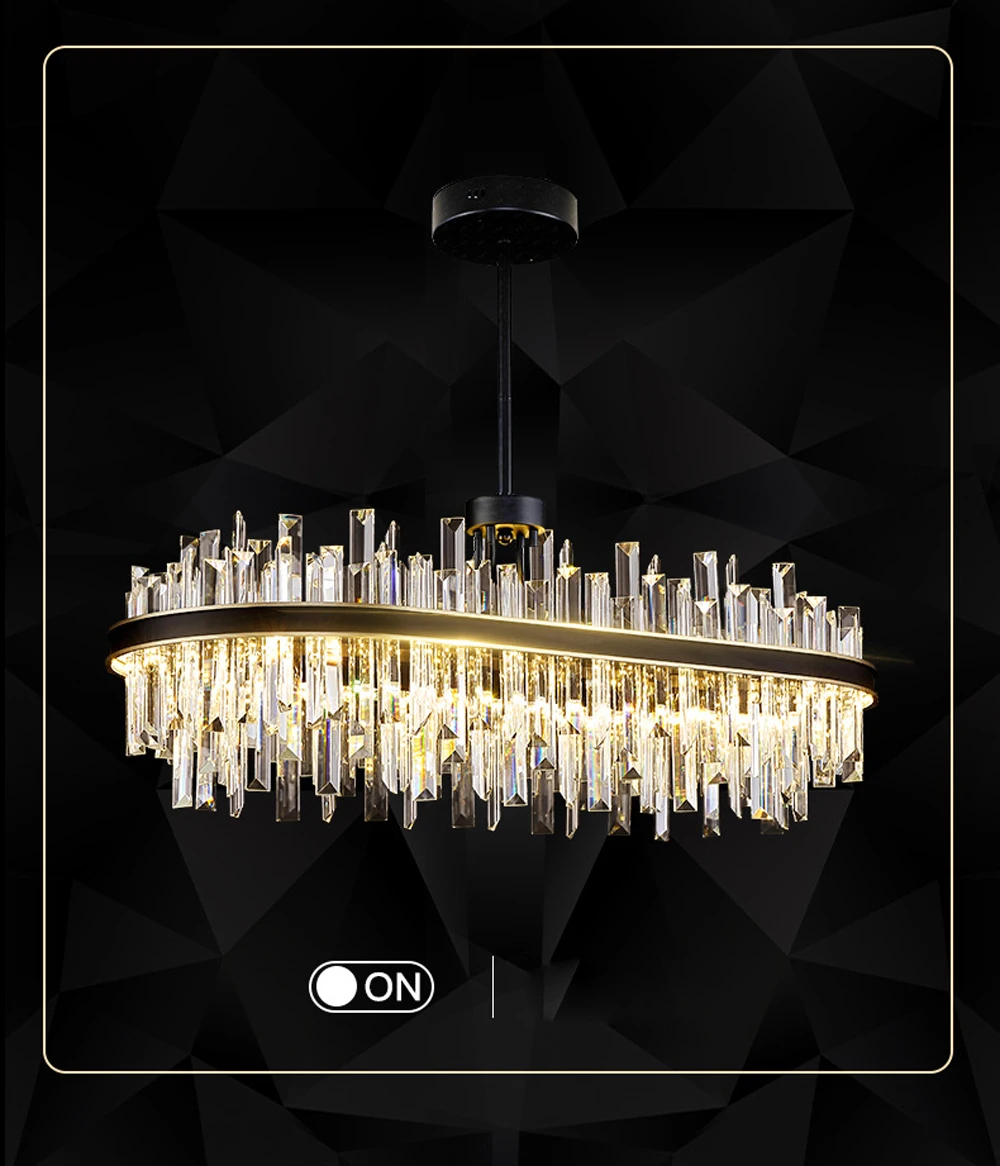 Dimmable LED Crystal Series Gold Black