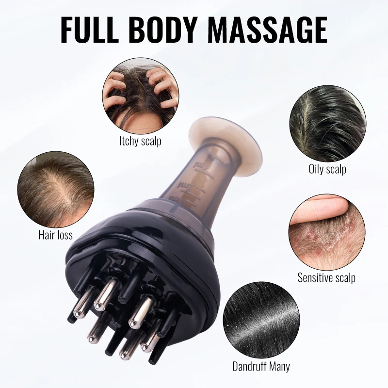 Hair Scalp Applicator Evenly Dsitribute Liquid Spherical Gear Design Apply Medicine Accurately Full Body Massage Press Liquidout - Image 6
