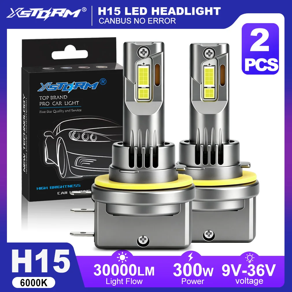 Image of XSTORM H15 LED-Scheinwerferlampen für Volkswagen VW Golf 7 6 MK3 H15 LED Canbus Fern- und Abblendlicht K5C 6000K Weiß Gelb