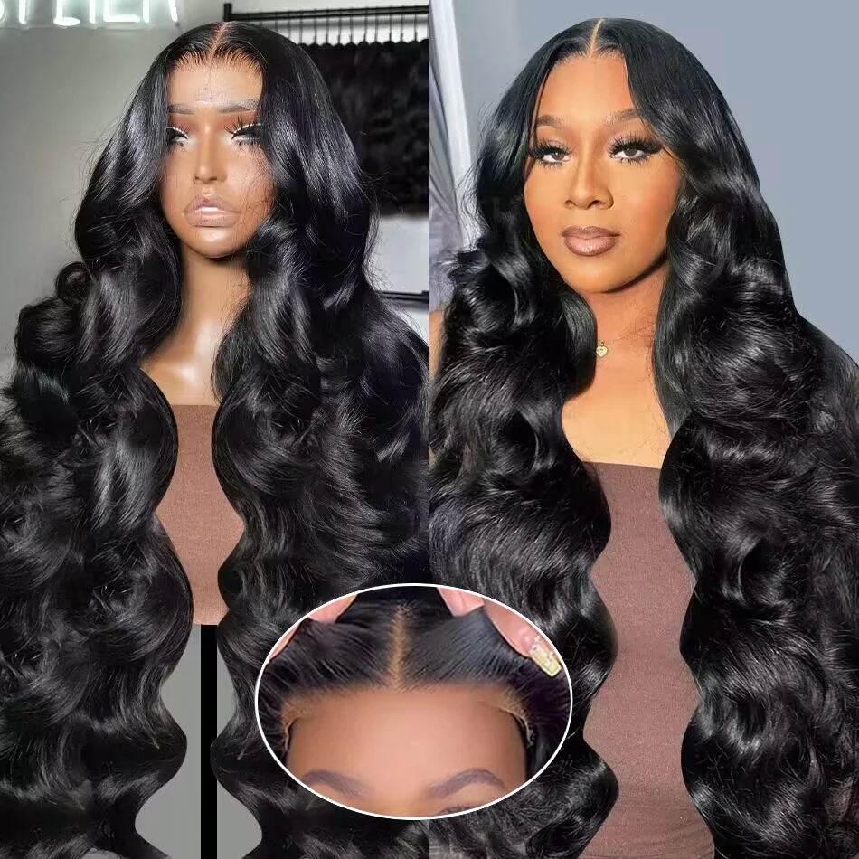 Glueless Body Wave HD Transparent Lace Front Wig Pre Plucked 4x4 Pre Cut Ready to Wear Lace Closure Human Hair Wig For Women