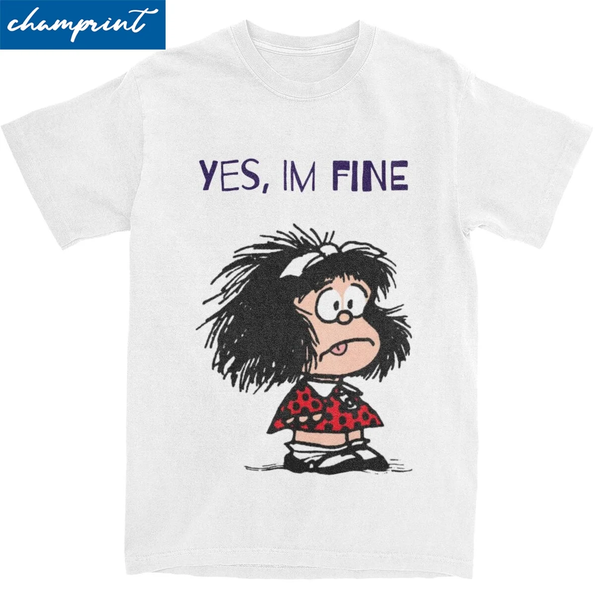 Men Women's Cartoon Mafalda Or Quiero Cafe Printed Harajuku T Shirt Cotton Clothing Novelty Crewneck Tees Gift Idea T-Shirts