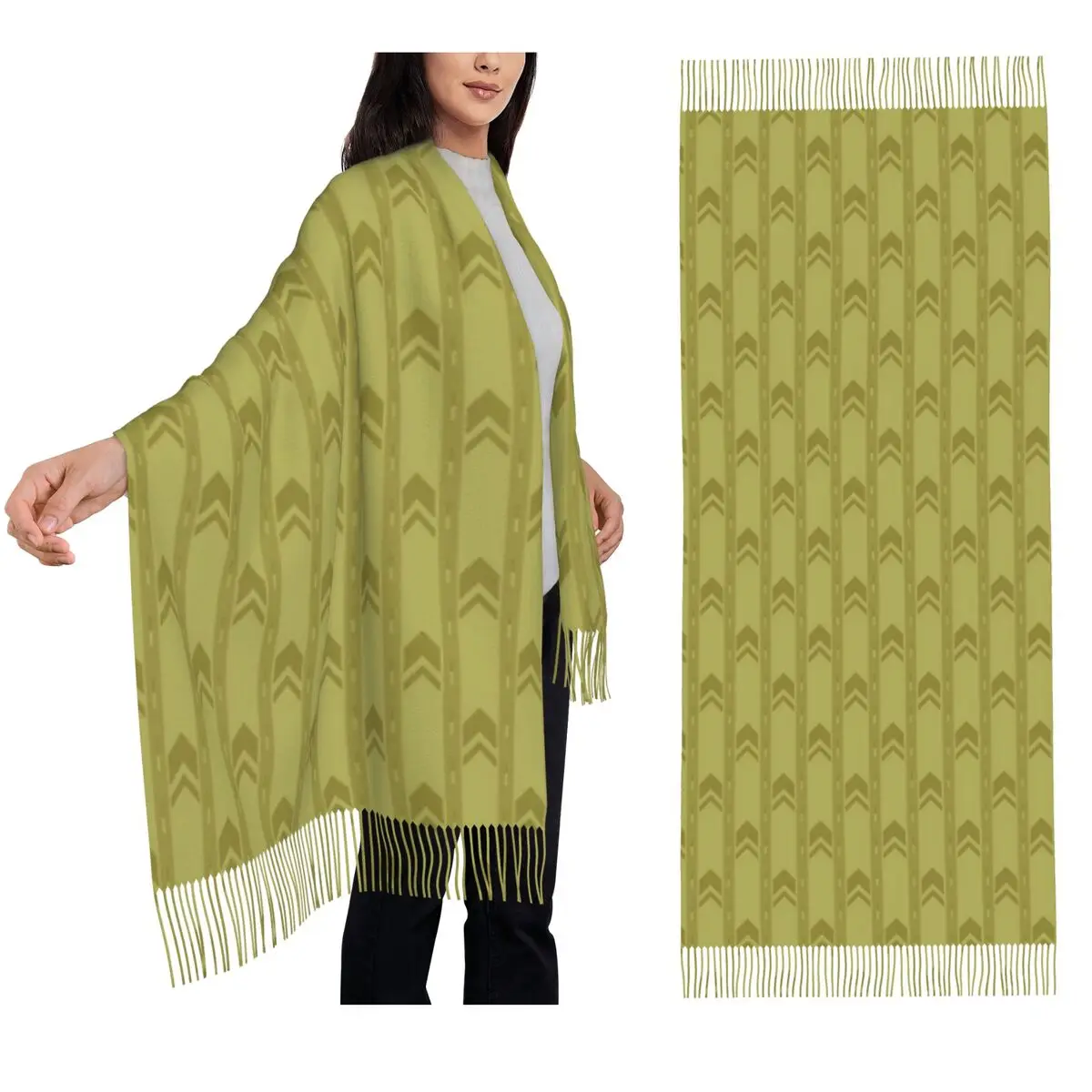 The Backrooms Wallpaper Scarf Tassel Scarves for Women Soft Warm Shawls and Wraps Large Fall Winter Shawl Wrap
