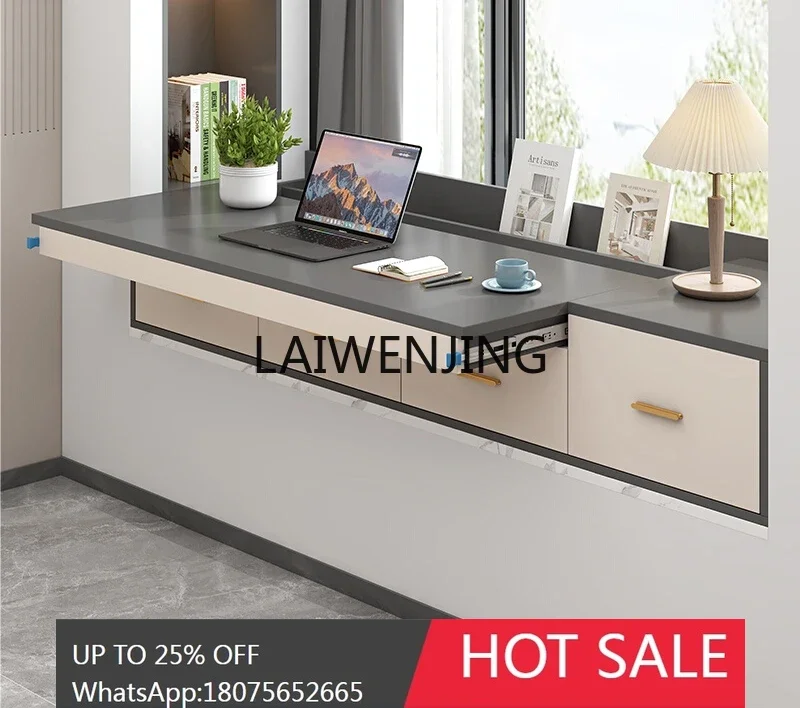 bay window cabinet desk integrated pull-out countertop table simple window sill cabinet