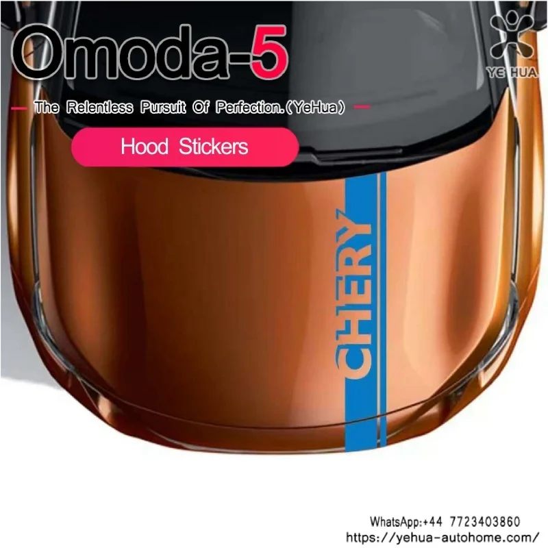 

Omoda C5 22-25 Racing Development Car Sticker Stylish Power's Racing Development Sports Sticker Car Reflective Waterproof Decal