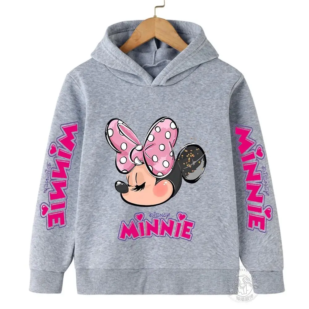 Minnie Mouse Daisy Children Hoodies Girls Clothes Disney Sweatshirts Pullover Kawaii Anime Cartoons Boy Kids Casual Hoodie Tops