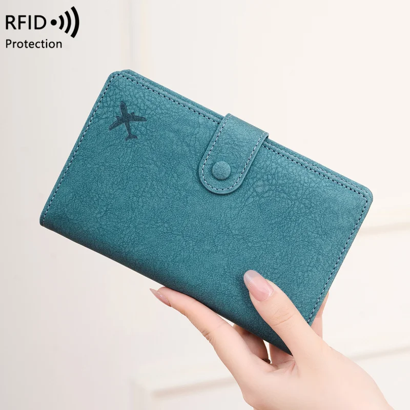 西洋-rfid-ブロッキング-パスポート-ホルダー-レディース-ウォレット-多機能-大容量財布-メンズ用