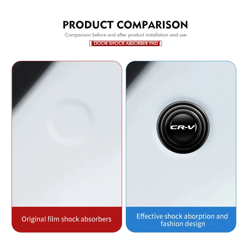 8pcs Car Door Closing Silicone Pad Shock Absorbing Pad Stickers For Honda typer civic 4d 10th gen 8th gen 2018 2019 2017 view 4