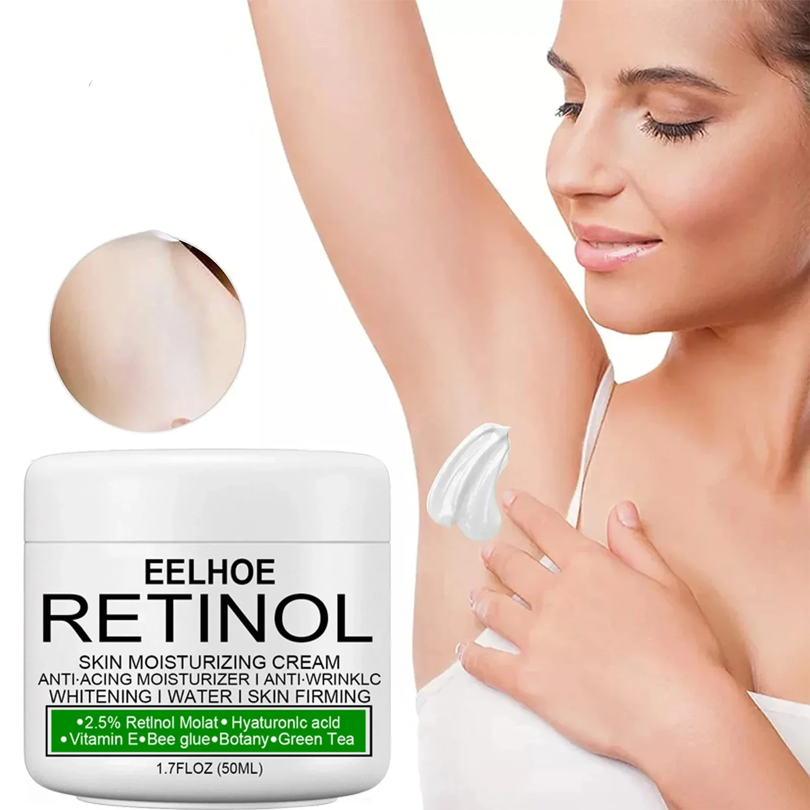 Whitening Retinol Cream Dark Skin Permanent Moisturizing Brightening Lotion Whole Body Lightening Under Armpits Knees Buttocks