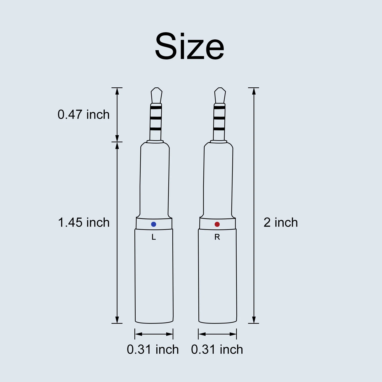 OKCSC Audio Adapter for Audio-technica ATH-R70X to 3. 5mm Cable Adapter 2.5mm male to 3.5mm female Audio Plug Connector