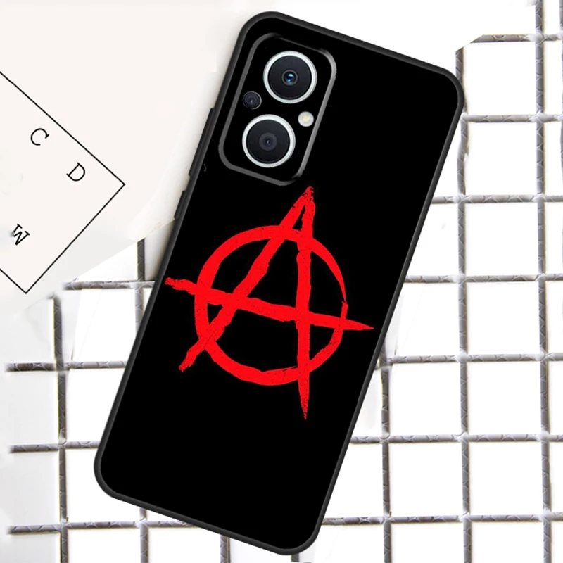 Anarchia Simbolo A Per OPPO Reno 8 7 Lite 8T 10 11 12 13 14 Pro 11F 12F 13F 14F OPPO Trova X8 X5 X6 Pro Custodia