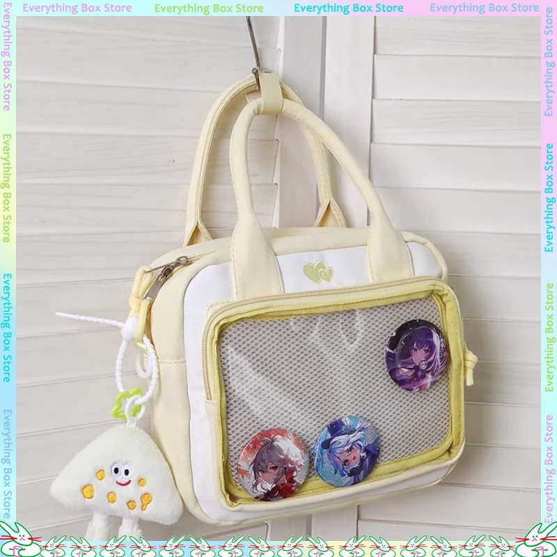 بلون أنيمي حقيبة ساعي اليابانية سعة كبيرة حقيبة كتف متعددة الاستخدامات اتجاهين السلع شارة Itabag دمية حقيبة #5