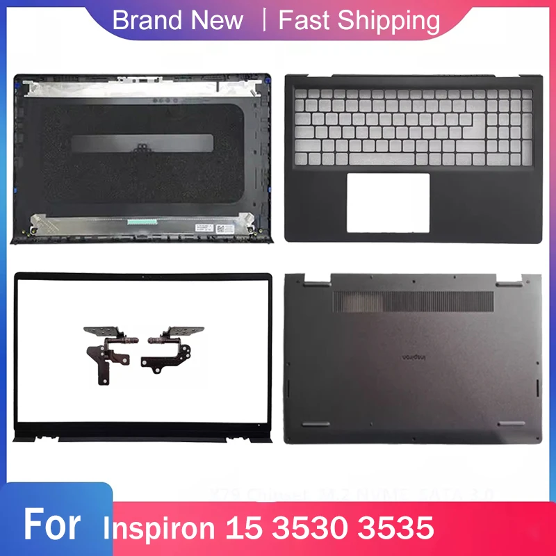 New Bottom Case For Dell Inspiron 15 3530 3535 Series Laptop LCD Back Top Cover Front Bezel Palmrest Upper Hinges Rear Lid Black