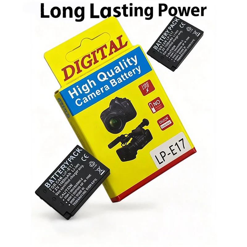 LP E17 LP-E17 Battery +  USB Dual Charger  for Canon EOS 200D M3 M6 750D 760D T6i T6s 800D 8000D Kiss X8i Cameras