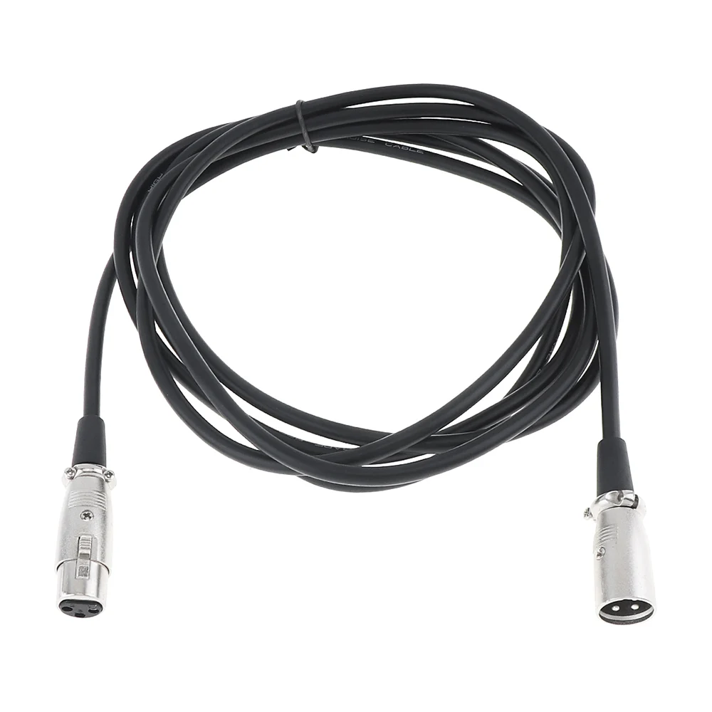 2m 3 Pin XLR maschio a femmina cavo di prolunga per microfono cavi di prolunga Audio cavo linea filo nero per microfoni 6mm