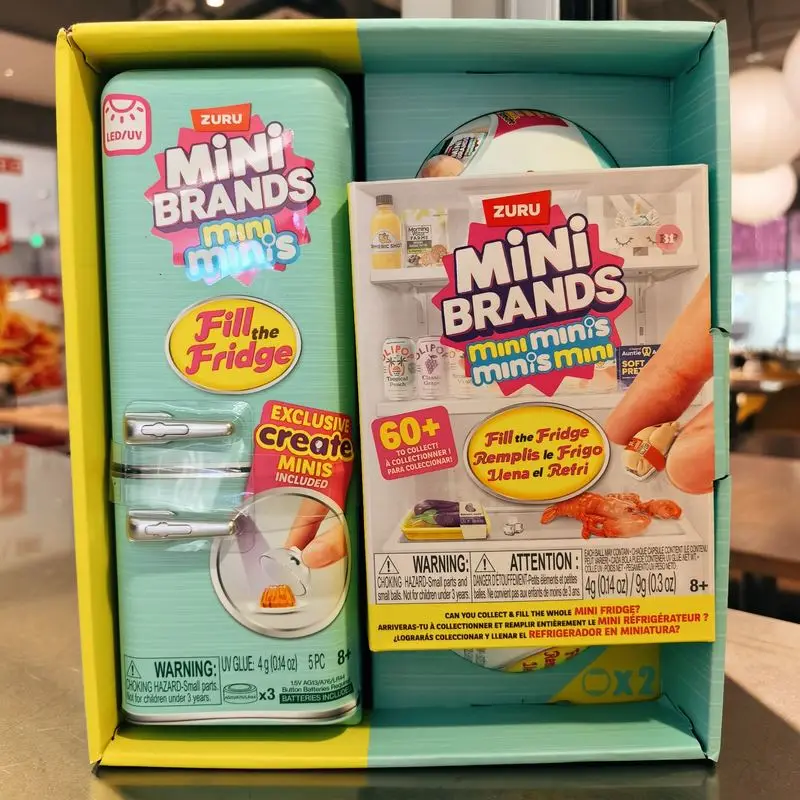 ZURU MINI BRANDS Realistische Miniatuur Koelkast Eten Set Speelgoed Blind Box Huis Speelgoed Kinder Speelgoed Poppenhuis Decoratie Verzamelaars