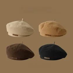 Autumn Winter New Woolen Beret Fashion British Style Painter Hat Retro Versatile Beret Men Women Spring Beret Hat