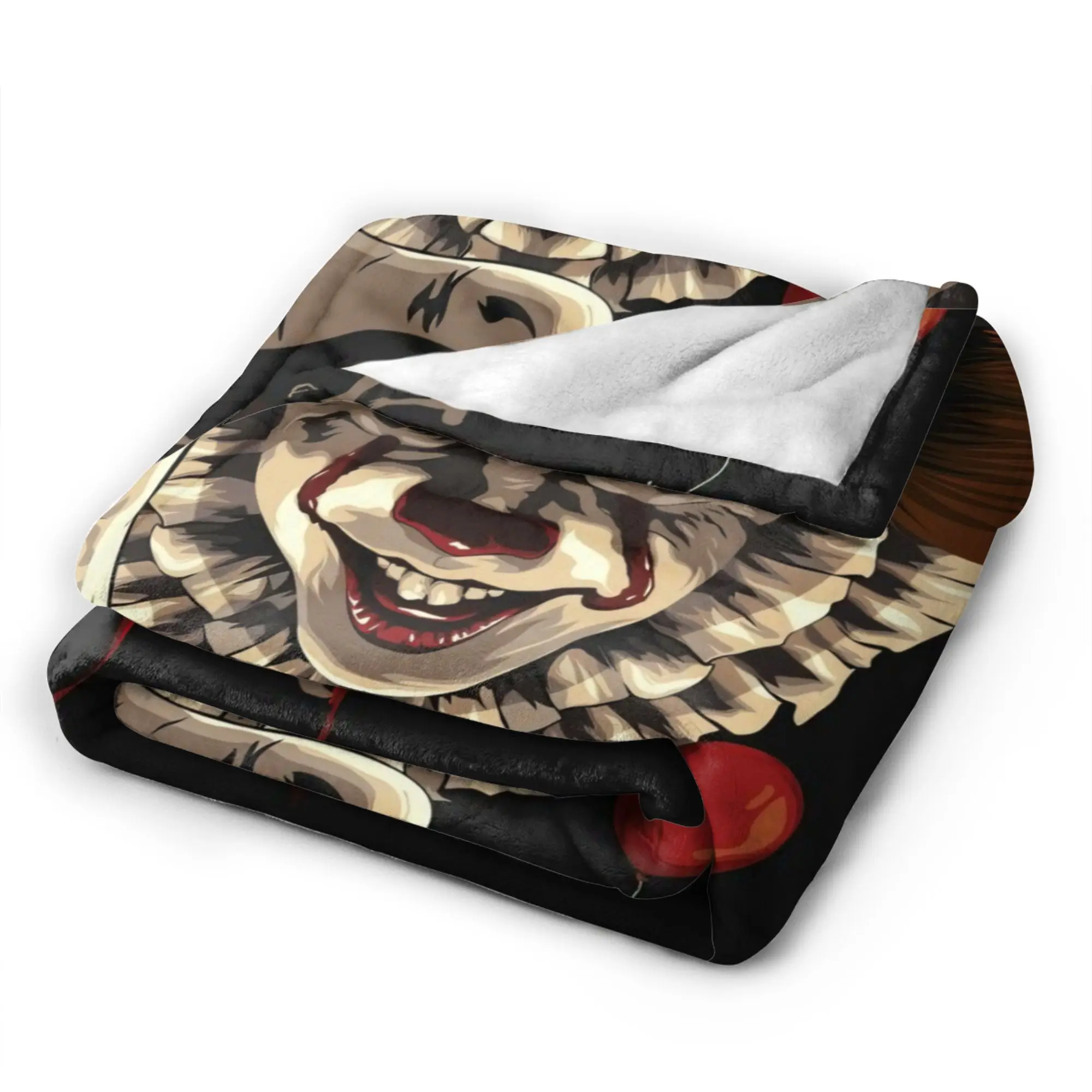 It P-Pennywise Clown Super Soft Blanket  Girls Boys Plush Throw Blanket Funny Outdoor Flannel Bedspread Sofa Bed Cover