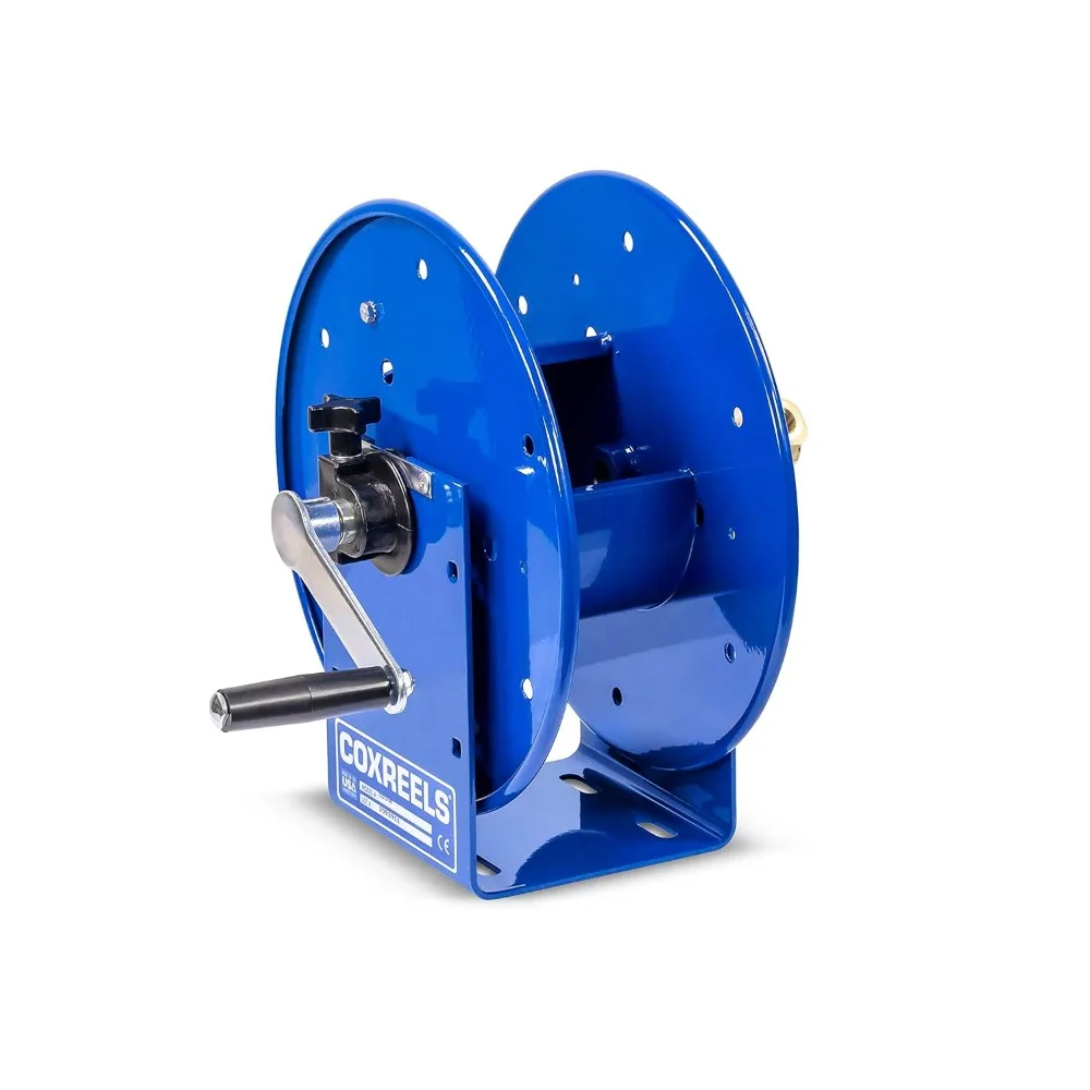 Coxreels 112-3-50 Compact Hand Crank Steel Hose Reel - 4,000 PSI - Holds 3/8